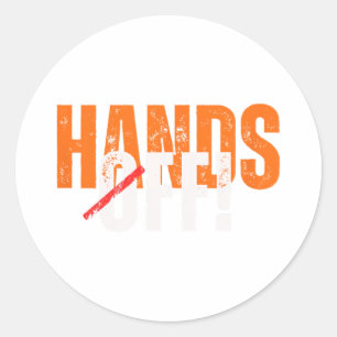 Hands Off! Anti-trump Protest Social Security And Classic Round Sticker