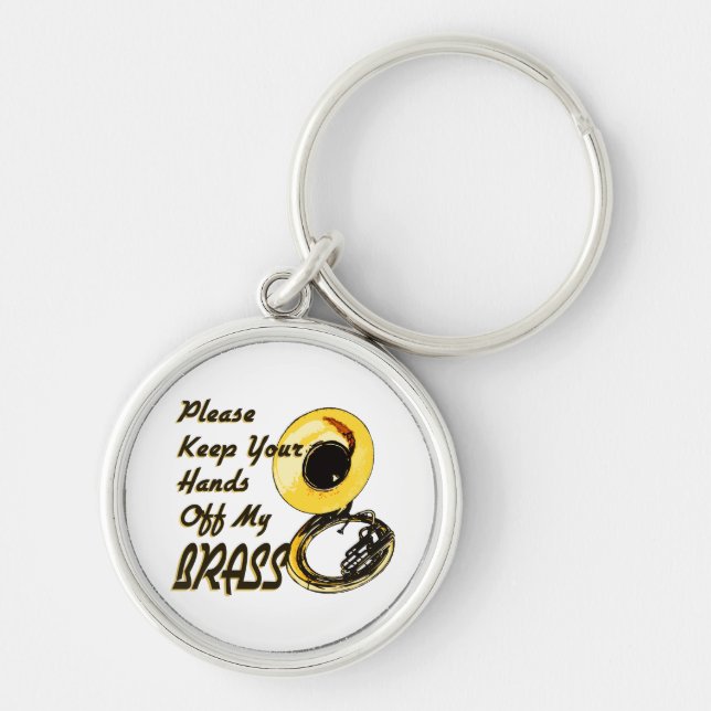Hands Off Brass/ Tuba Key Ring (Front)