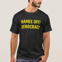Hands Off Democracy Protest Black