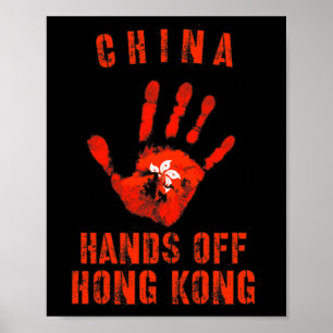 Hands Off Hong Kong China Protest Resist The Chine Poster