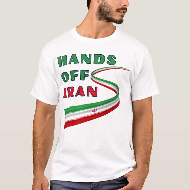 Hands Off Iran T-Shirt (Front)