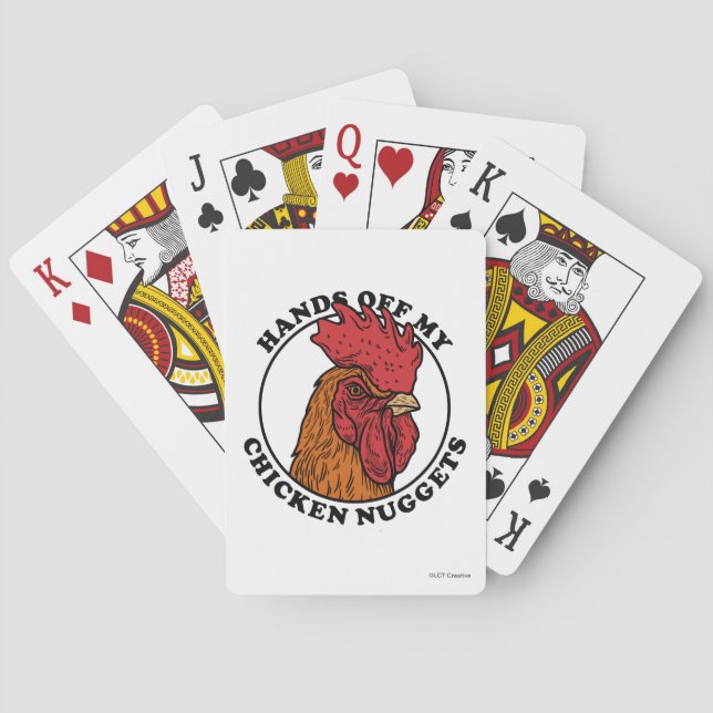 Hands Off My Chicken Nuggets Playing Cards (Back)