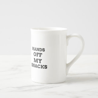 Hands off my snacks bone china mug