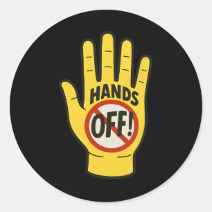 Hands Off Protest April 5th Resistance Anti Trump  Classic Round Sticker