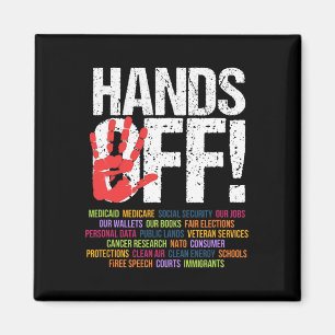 Hands Off Protest April 5th Resistance Anti Trump Magnet