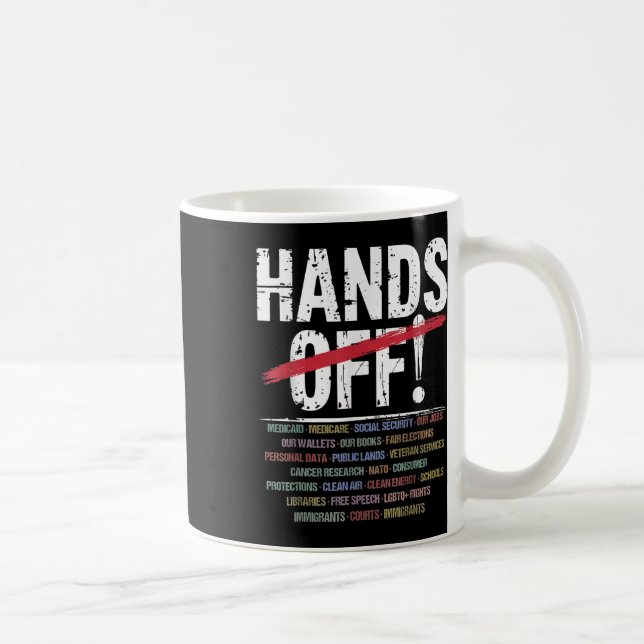 Hands Off Protest  Coffee Mug (Right)