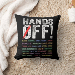 Hands Off Protest Cushion