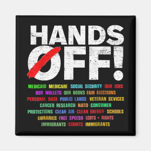 Hands Off Protest For Mens Womens  Magnet
