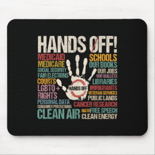 Hands Off Protest Mouse Pad