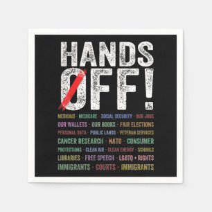 Hands Off Protest Napkin