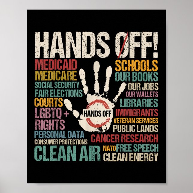 Hands Off Protest  Poster (Front)