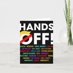 Hands Off Protest Saturday April 5 Men Women 5 Card