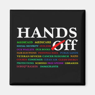 Hands Off Protest Saturday April 5 Men Women 7 Magnet