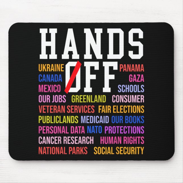 Hands Off Protest Saturday April 5 Men Women 8  Mouse Pad (Front)
