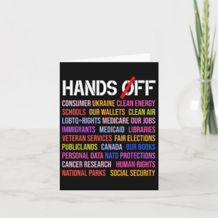Hands Off Protest Saturday April 5 Men Women 9 Card