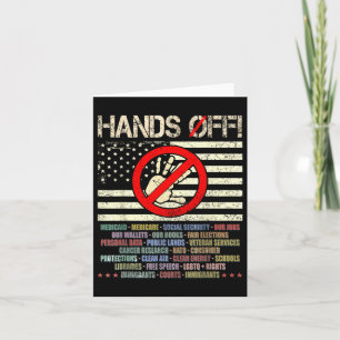 Hands Off Protest Saturday April 5 Men Women Card