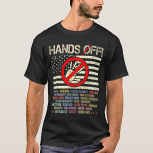 Hands Off Protest Saturday April 5 Men Women  T-Shirt