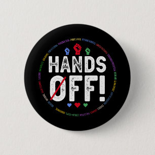 Hands Off Protest Social Security And Medicare Pro 6 Cm Round Badge