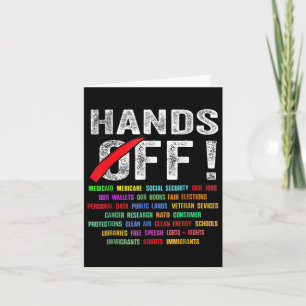 Hands Off Protest Social Security And Medicare Pro Card