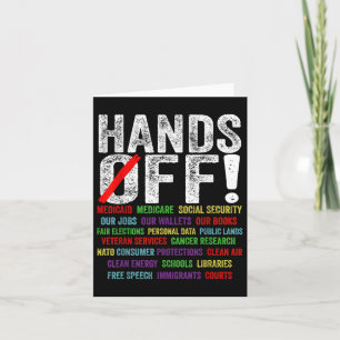 Hands Off Protest Social Security And Medicare Pro Card