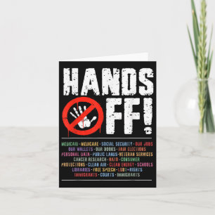 Hands Off Protest Social Security And Medicare Pro Card
