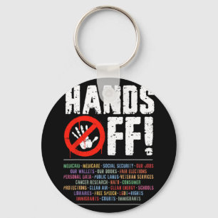 Hands Off Protest Social Security And Medicare Pro Key Ring