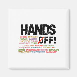 Hands Off Protest Social Security And Medicare Pro Magnet
