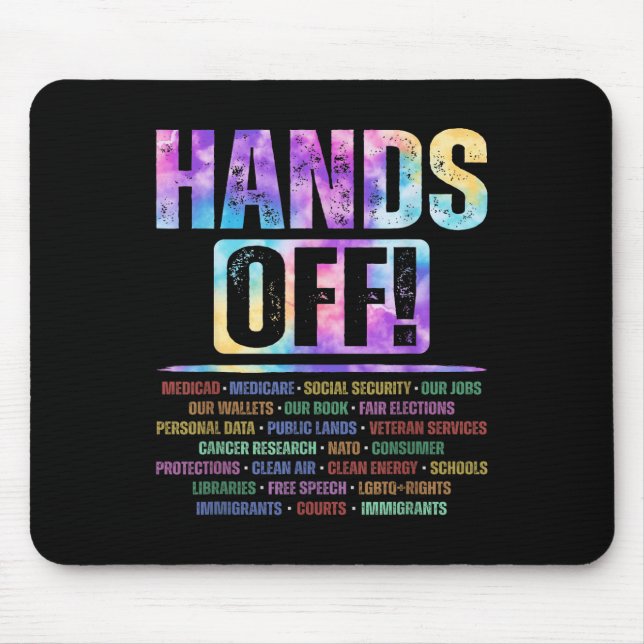 Hands Off Protest Social Security And Medicare Pro Mouse Pad (Front)