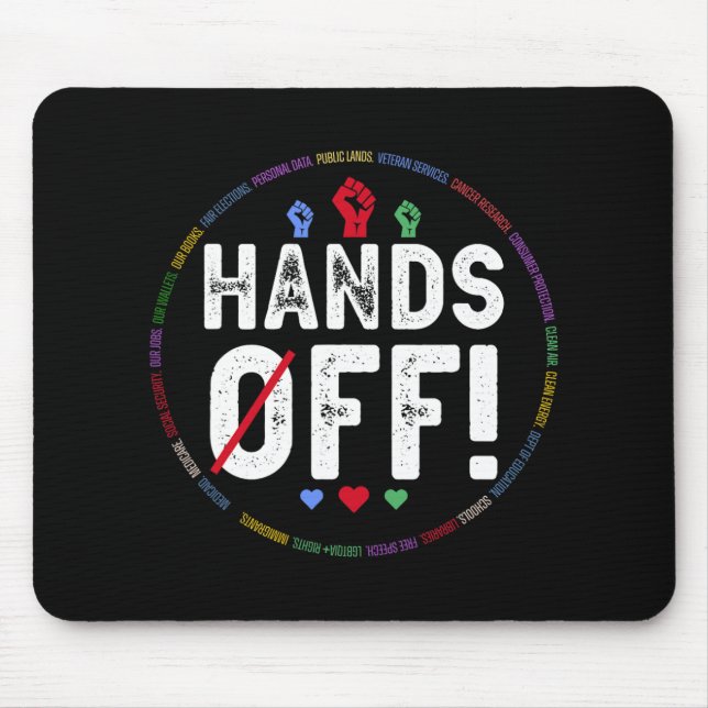 Hands Off Protest Social Security And Medicare Pro Mouse Pad (Front)