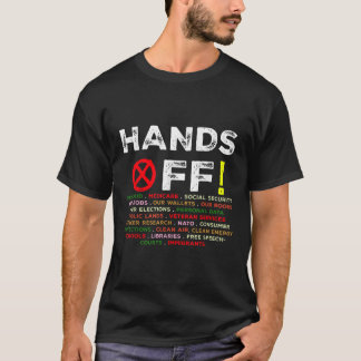 Hands Off Protest Social Security And Medicare Pro T-Shirt