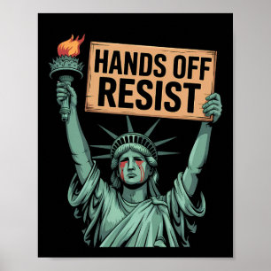 Hands Off Protest Social Security Medicare Protest Poster