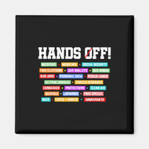 Hands Off Protest Social Security Protest Resist M Magnet