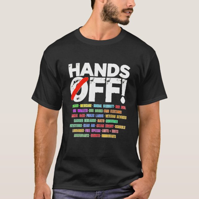 Hands Off Protest T-Shirt (Front)