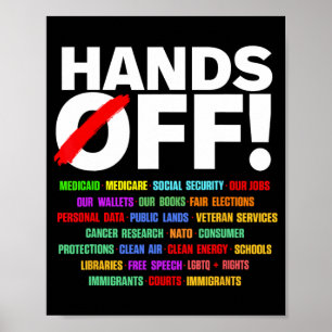Hands Off Protest T-shirt.png Poster
