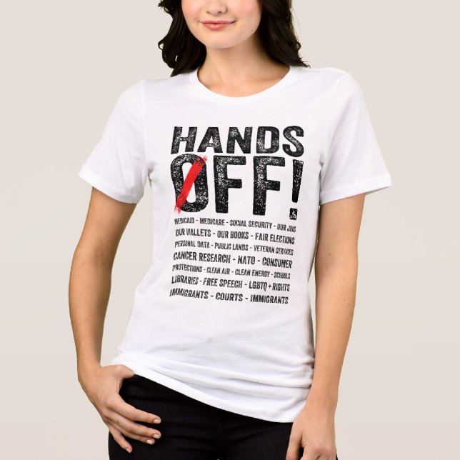 Hands Off Protest Tri-Blend Shirt (Front)