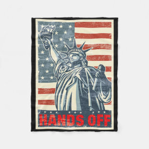 Hands Off Resist Resistance Save Democracy And Soc Fleece Blanket