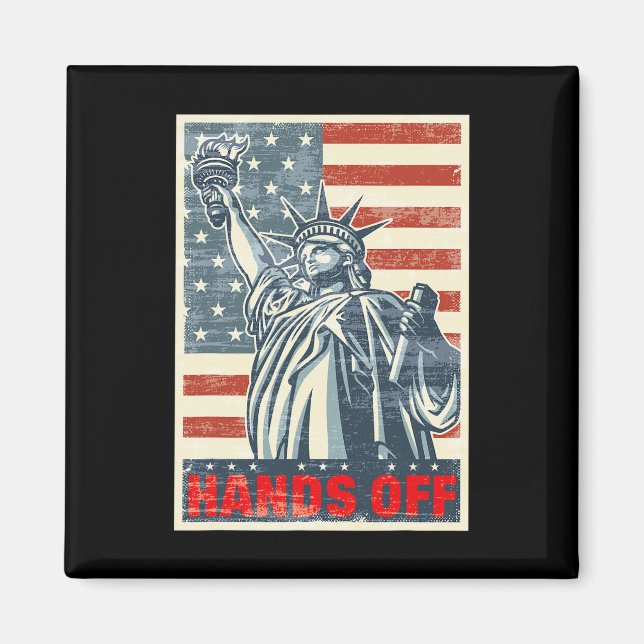 Hands Off Resist Resistance Save Democracy And Soc Magnet (Front)