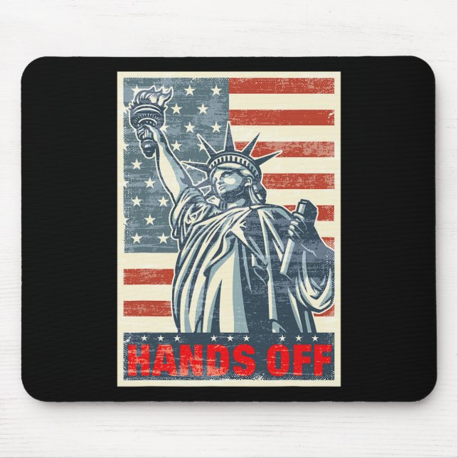 Hands Off Resist Resistance Save Democracy And Soc Mouse Pad (Front)