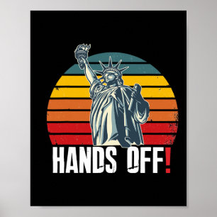 Hands Off Resist Resistance Save Democracy And Soc Poster