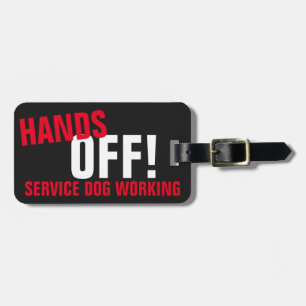 HANDS OFF! SERVICE DOG LUGGAGE TAG
