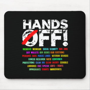 Hands Off Social Security Protest Resist Mouse Pad