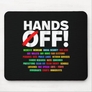 Hands Off Social Security Protest Resist Mouse Pad