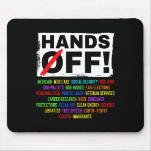 Hands Off Social Security Protest Resist Save Demo Mouse Pad