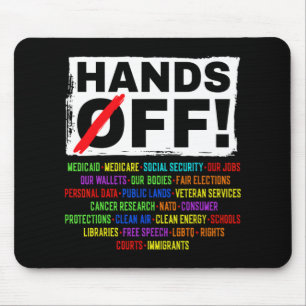Hands Off Social Security Protest Resist Save Demo Mouse Pad