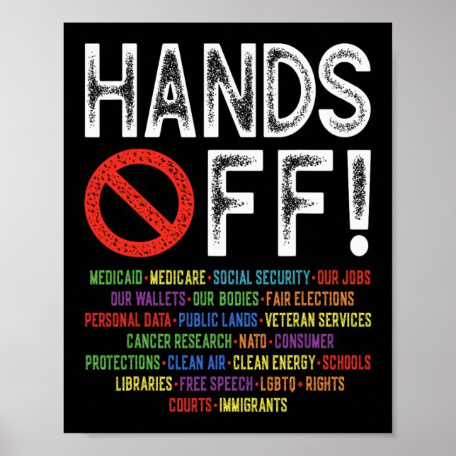 Hands Off Social Security Protest Resist Save Demo Poster (Front)