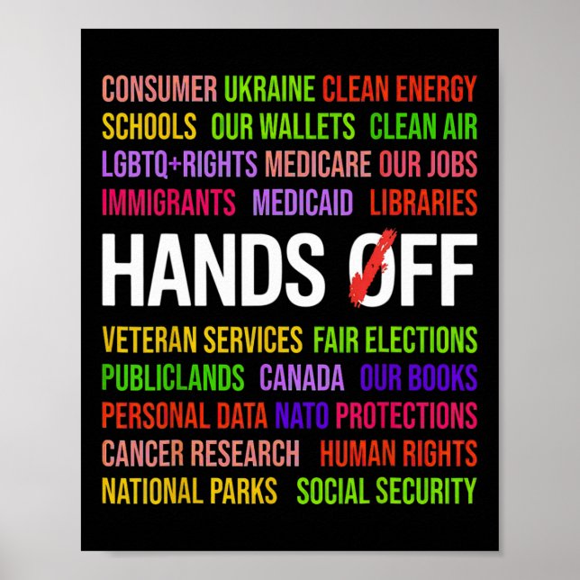 Hands Off T-shirt.png  Poster (Front)