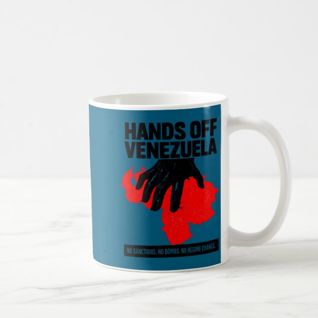 Hands Off Venezuela No Sanctions Design Coffee Mug (Right)