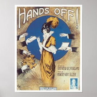 Hands Off! Vintage Songbook Cover Poster