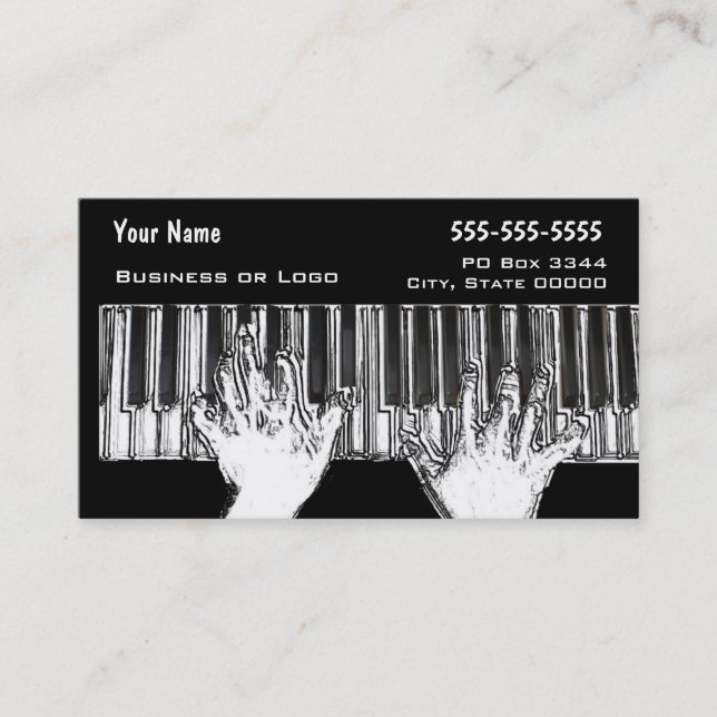 Hands On Keyboard Business Card (Front)