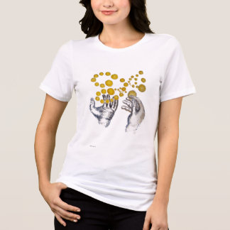 Hands Outstretched with Golden Globes Tri-Blend Shirt